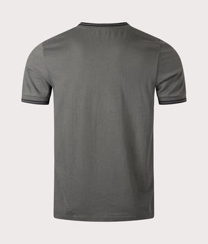 Twin Tipped T-Shirt- Fred Perry- 638 Field Green- EQVVS- Back-Image