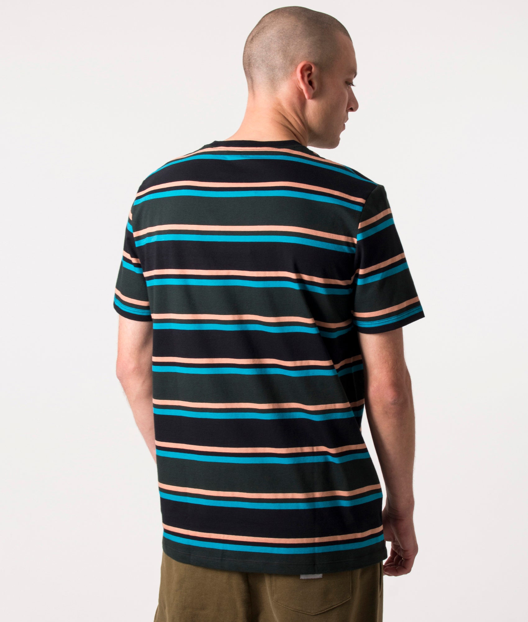 ★FRED PERRY★ Sharp Stripe Cuff T-Shirt Night Green AFPM251 Fred Perry - Striped Cuff Night Green - T-shirt | Impericon