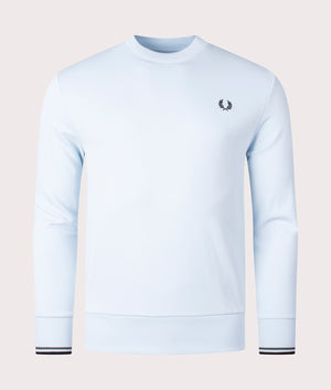 Crew-Neck-Sweatshirt-Light-Blue-Fred-Perry-EQVVS