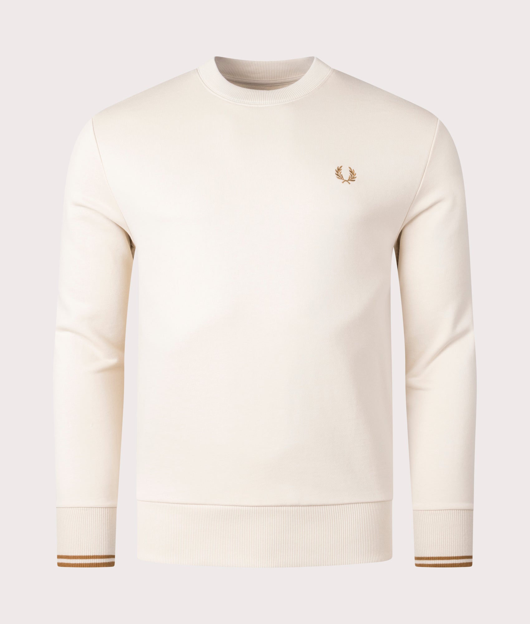 Crew-Neck-Sweatshirt-Oatmeal-Fred-Perry-EQVVS