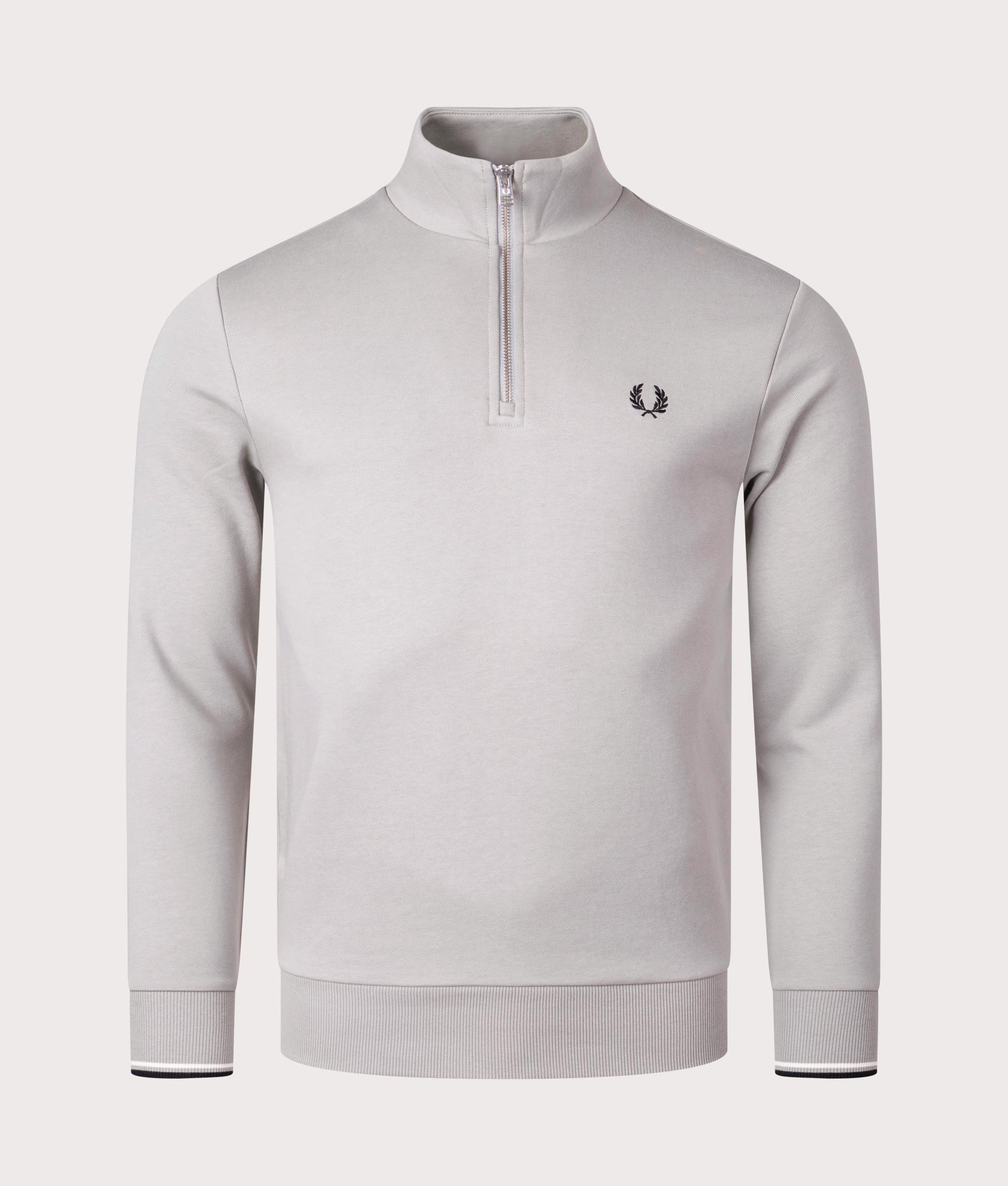 Quarter-Zip-Sweatshirt-Limestone-Fred-Perry-EQVVS