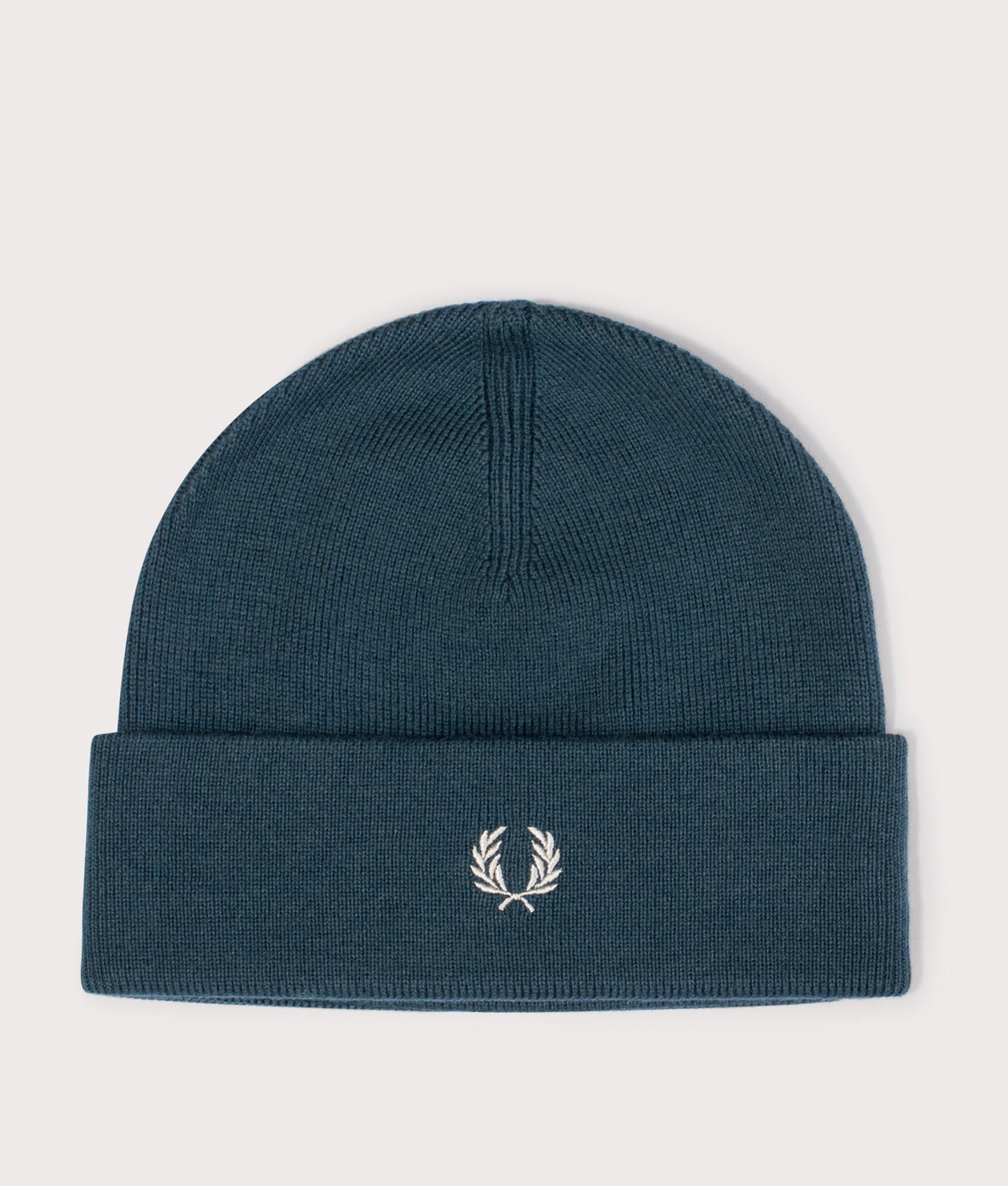 Merino-Wool-Beanie-T14 Petrol/Light-Oyster-Fred-Perry-EQVVS