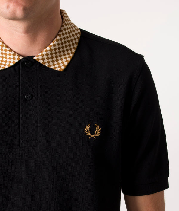 Collar Detail Polo Shirt Black | Fred Perry | EQVVS