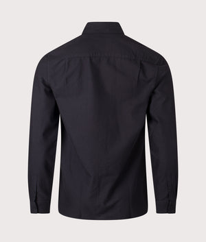 Fred Perry Oxford shirt arrives in Black at EQVVS Menswear. Back shot.