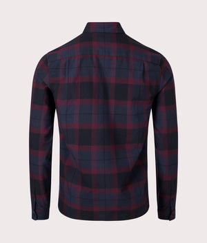 Tartan Oxford Shirt-597 Oxblood-Fred Perry-EQVVS-Back-Image