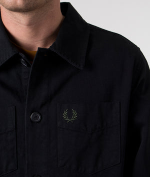 Twill-Overshirt-Black-Fred-Perry-EQVVS