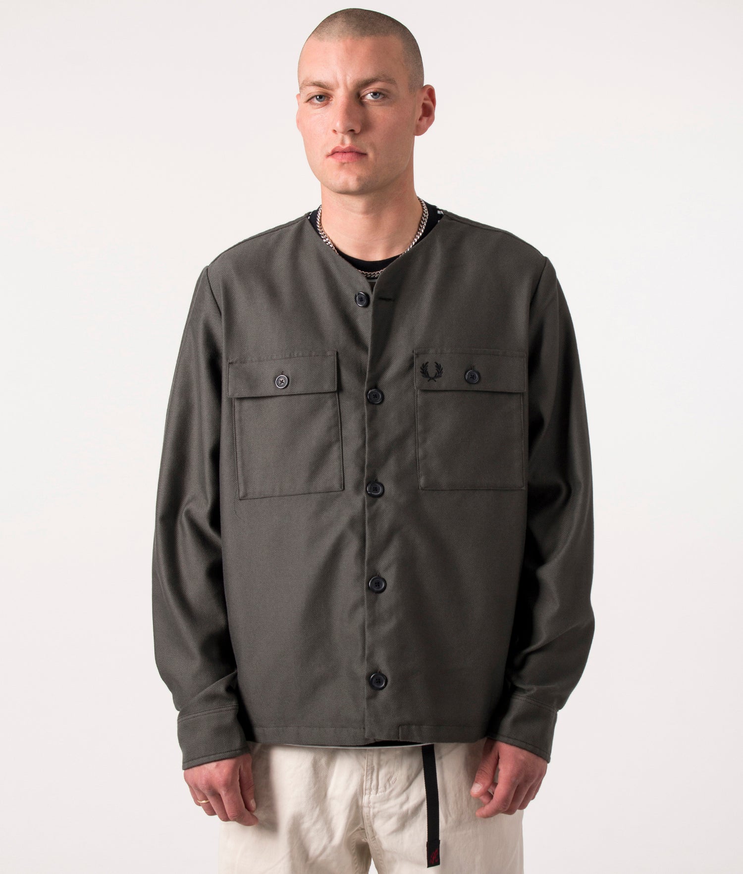 Collarless Overshirt | Fred Perry | EQVVS