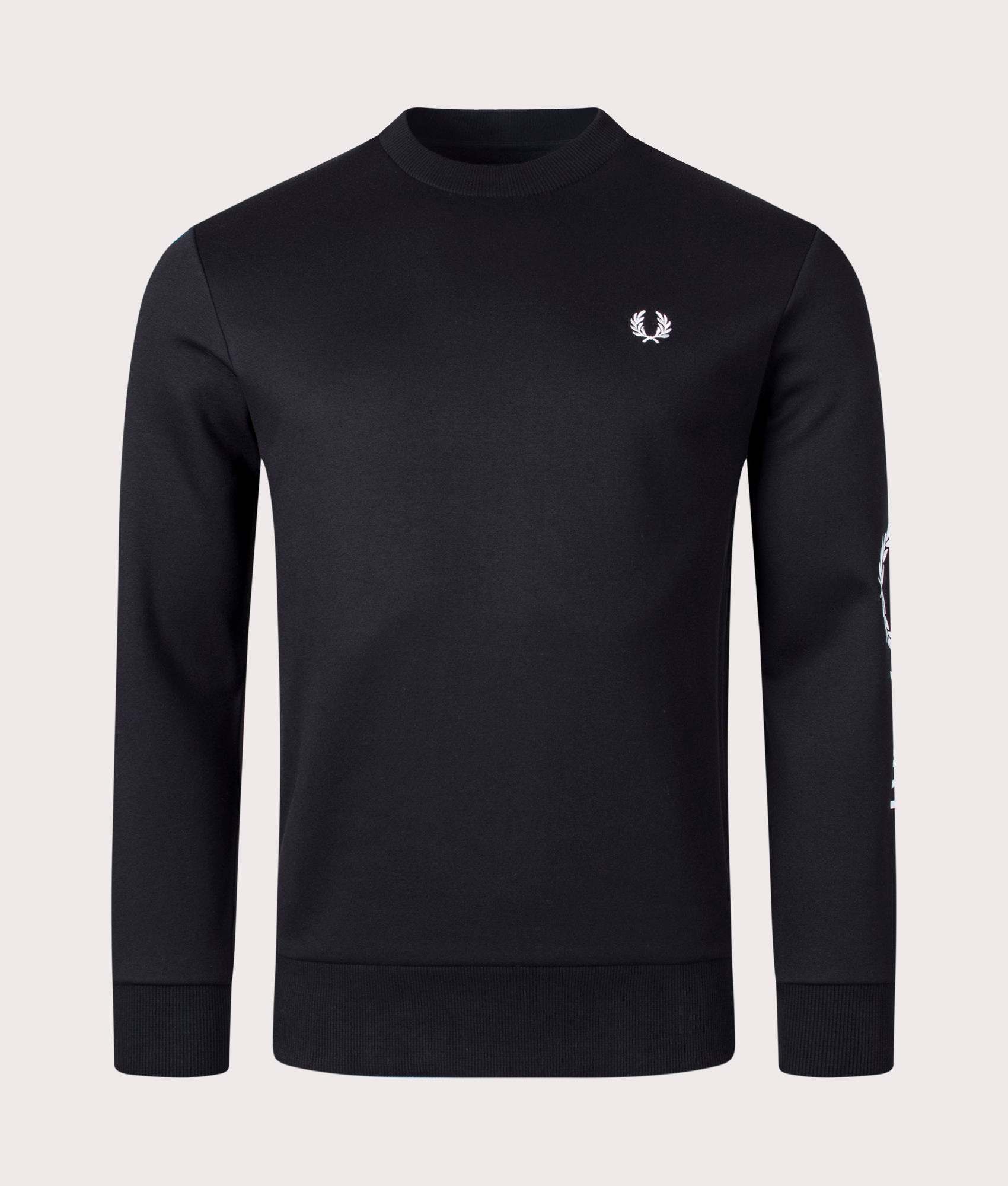 Sleeve Graphic Sweatshirt Black | Fred Perry | EQVVS
