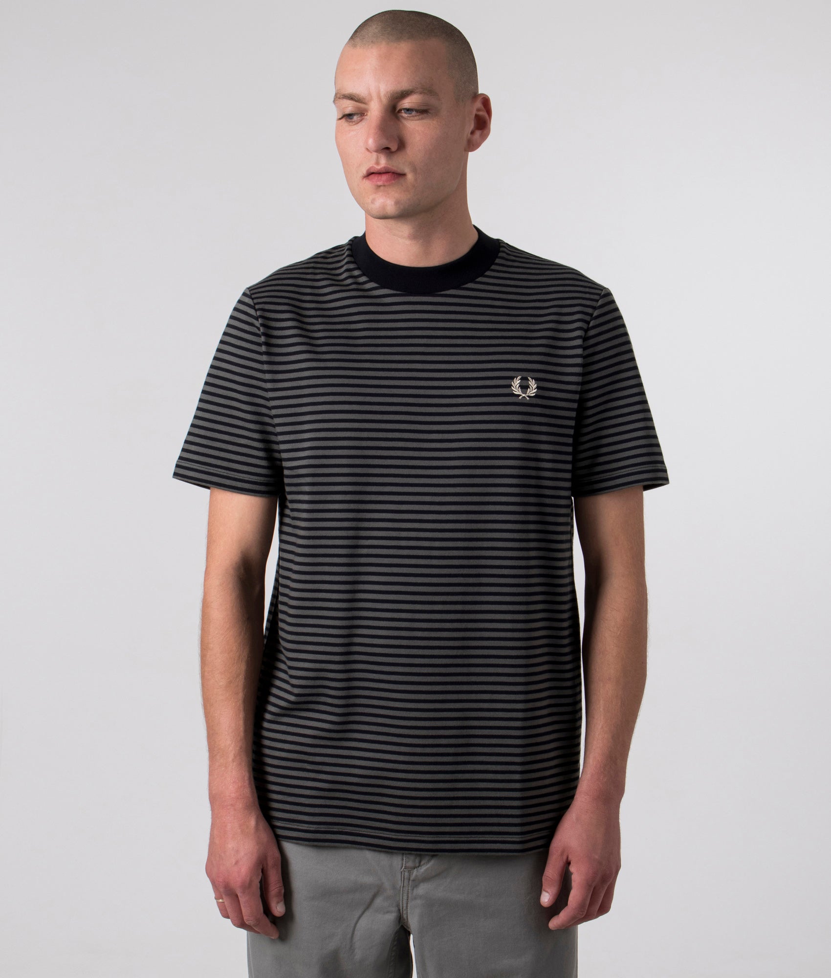 Fine Stripe Mens Fred Perry T Shirts Fine Stripe Heavy Weight T