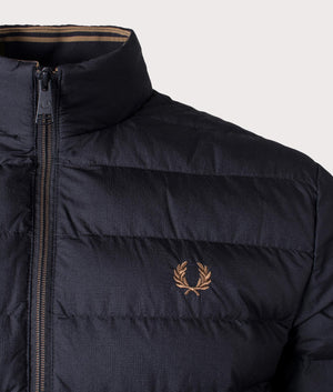 Insulated Jacket- 198 Black- Fred Perry-EQVVS- Detail-Image