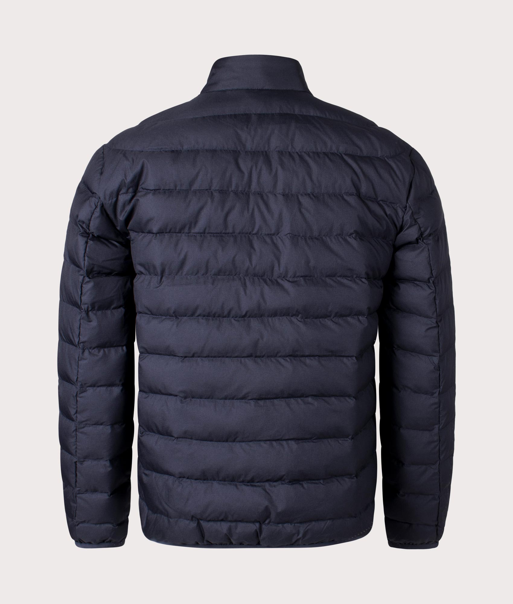 Fred Perry Insulated Jacket in Navy at EQVVS Menswear. Back shot.