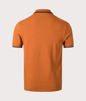 Twin Tipped Fred Perry Polo Shirt- Q22 Nut Flake- Fred Perry-EQVVS-Back-Image