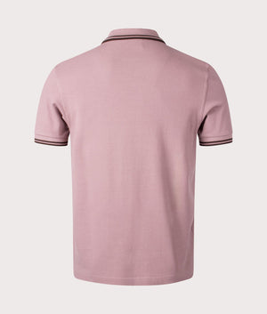 Twin Tipped Fred Perry Polo Shirt-S52 dark Pink-Fred Perry-EQVVS-Back-Image