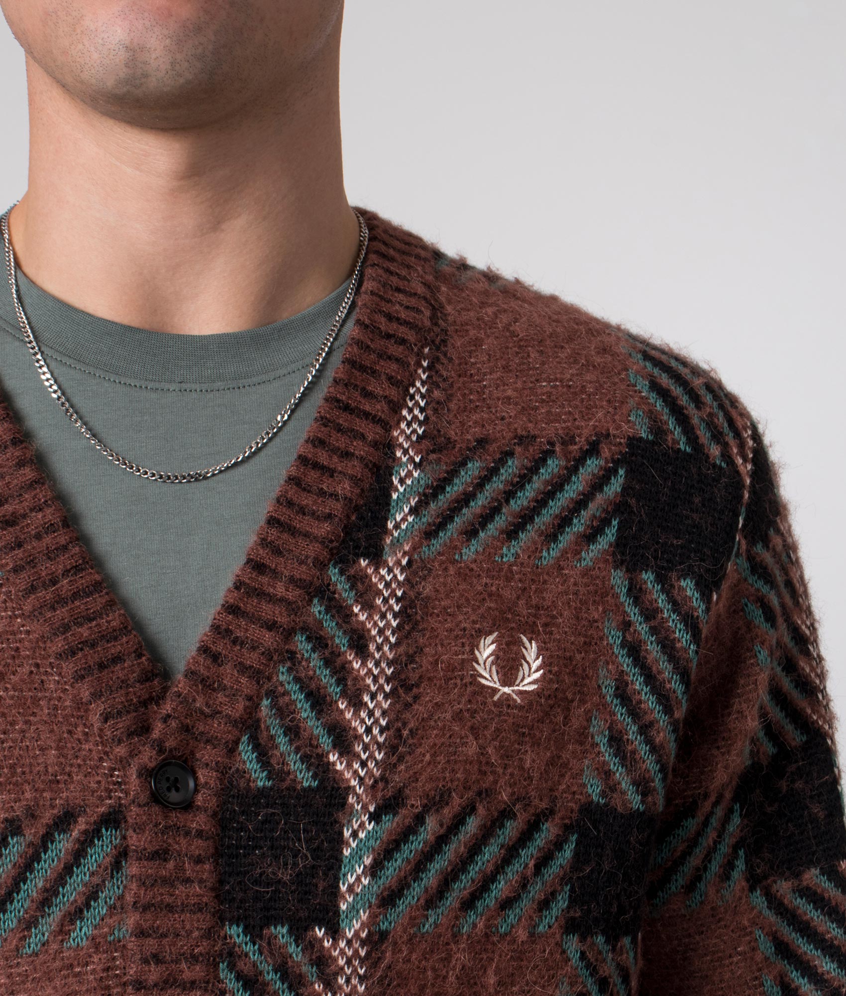 トップス FRED PERRY Tartan Jacquard Cardigan Fred Perry Glitch tartan-jacquard cardigan - ShopStyle