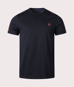 Contrast-Tape-Ringer-T-Shirt-S76-Black/Whiskybrwn-Fred-Perry-EQVVS