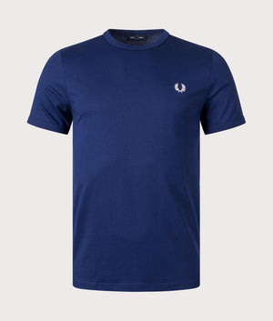 Ringer T-Shirt-C14 French navy- Fred Perry-EQVVS-Front-Image