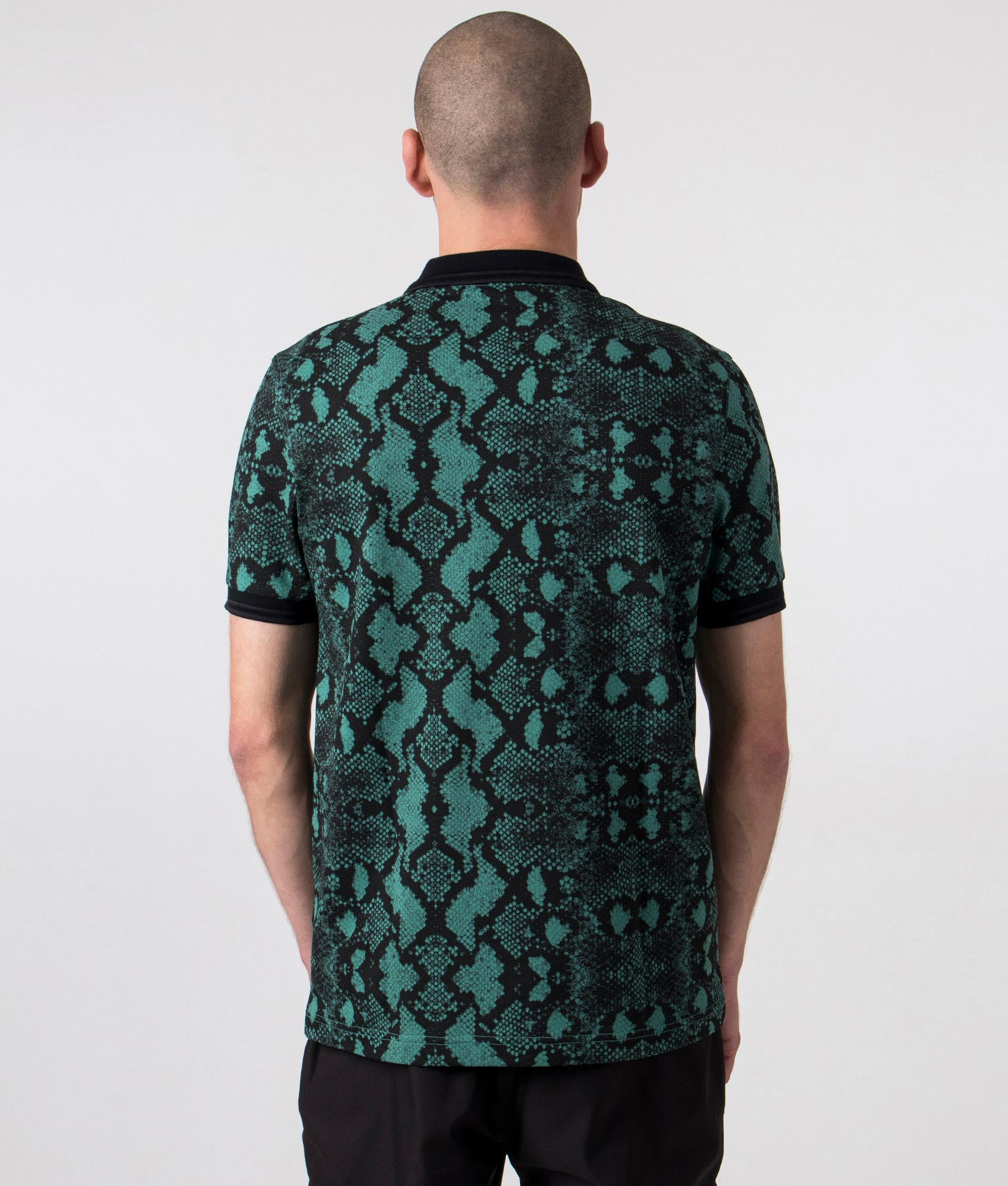Snake-Print-Fred-Perry-Polo-Shirt-Deep-Mint-Fred-Perry-EQVVS-Back-Image