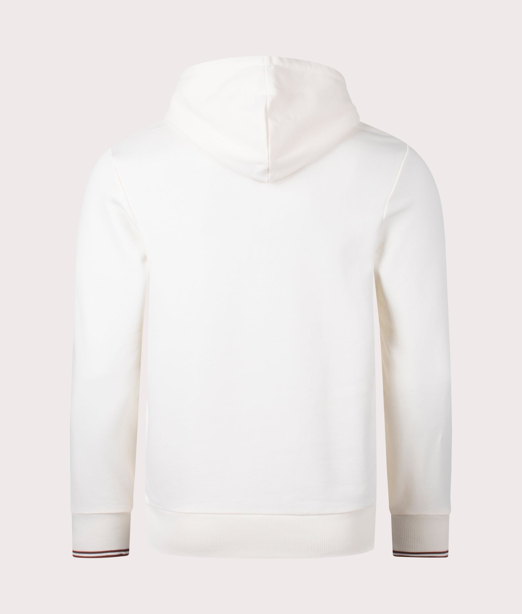 Tipped Hoodie- U09 Ecru-Whiskey Brown-Fred Perry-EQVVS-Back- Image