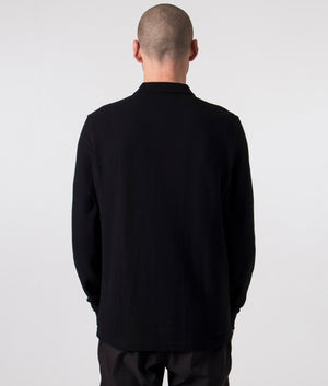 Long-Sleeve-Panelled-Polo-Shirt-Black-Fred-Perry-EQVVS-Back-Image