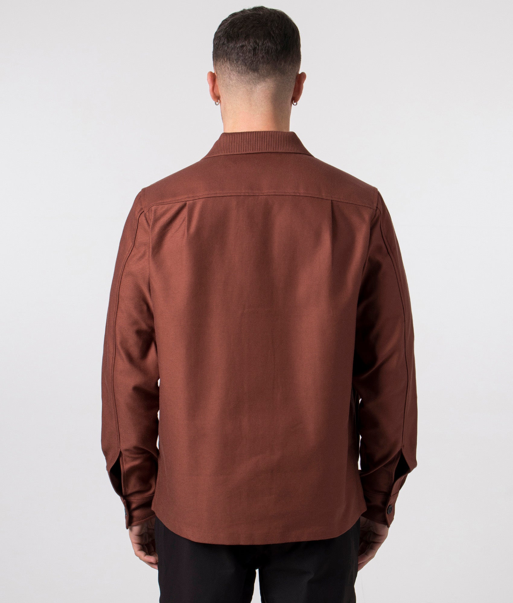 Utility-Pocket-Overshirt-S54-Whisky-Brown-Fred-Perry-EQVVS-Back-Image