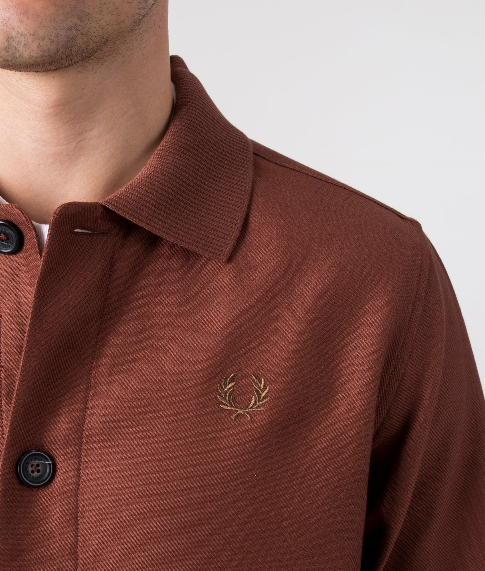 Utility-Pocket-Overshirt-S54-Whisky-Brown-Fred-Perry-EQVVS-Detail-Image