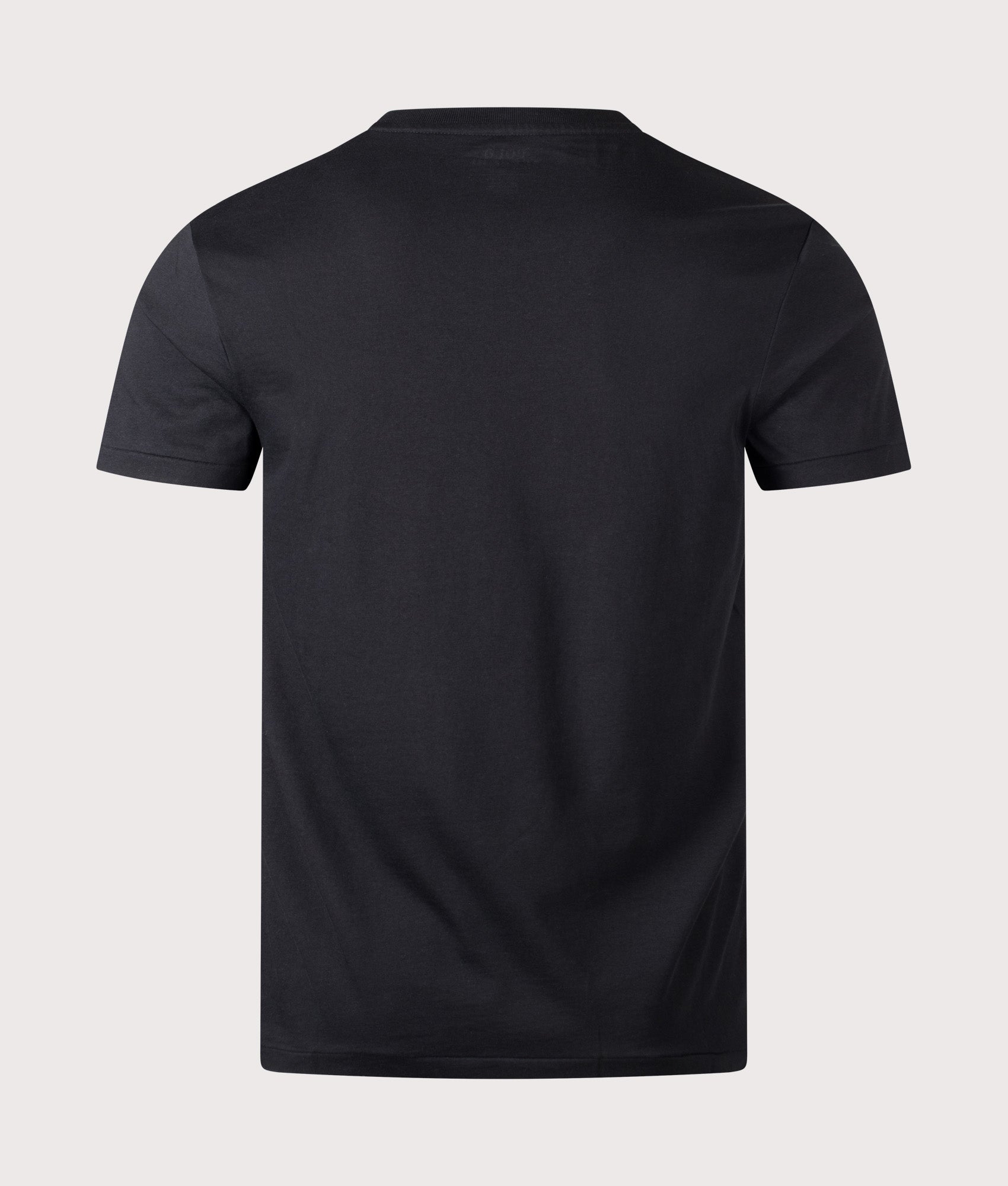Polo Ralph Lauren Custom Slim Fit T-Shirt in RL Black at EQVVS Menswear. Back shot.