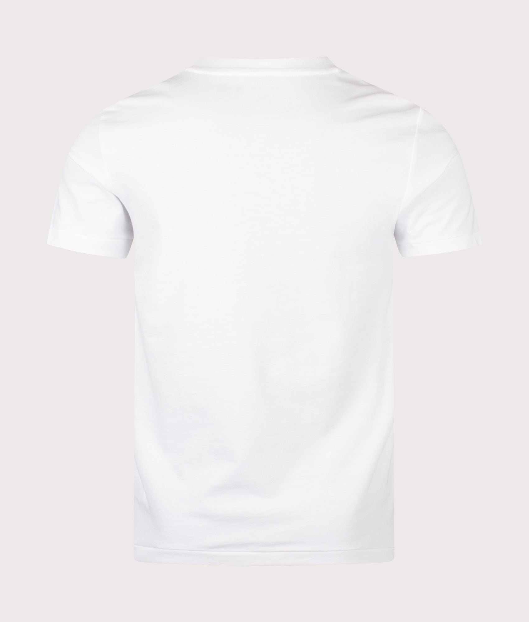 Polo Ralph Lauren Custom Slim Fit T-Shirt in White at EQVVS Menswear. Back shot.