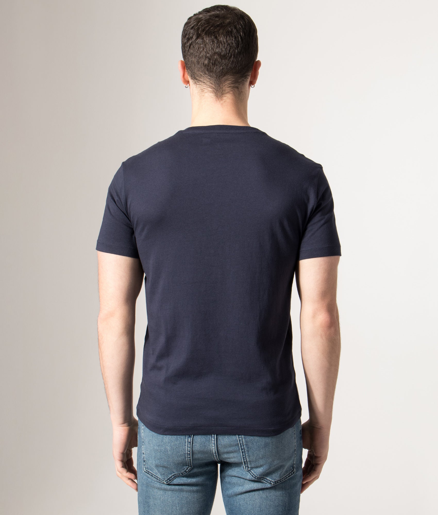 Polo Ralph Lauren Custom Slim Fit T-Shirt in Ink at EQVVS Menswear. Model back shot.