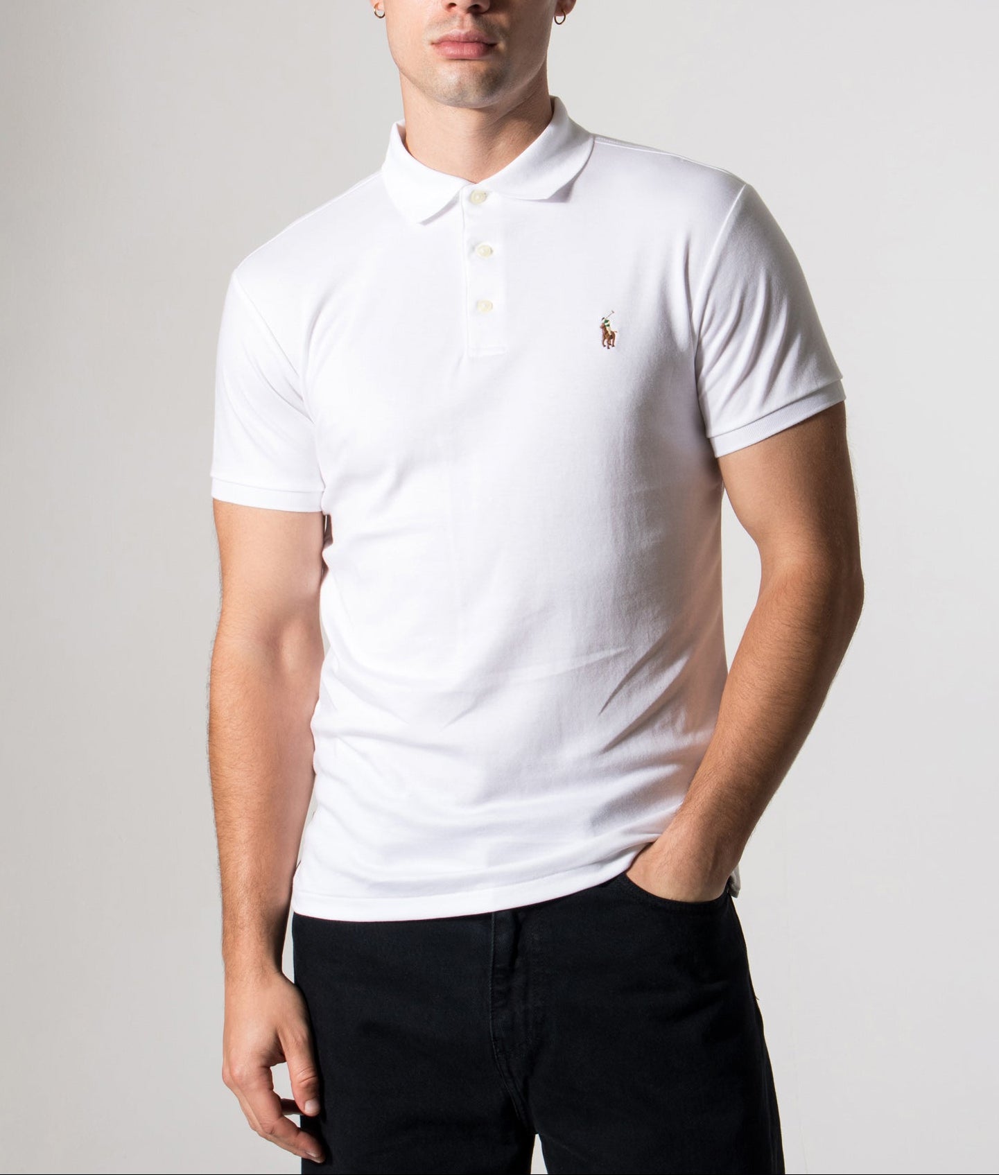 トップス POLO RALPH LAUREN CUSTOM SLIM FIT M Slim Fit Soft Touch Pima Polo Shirt White | Polo Ralph Lauren | EQVVS