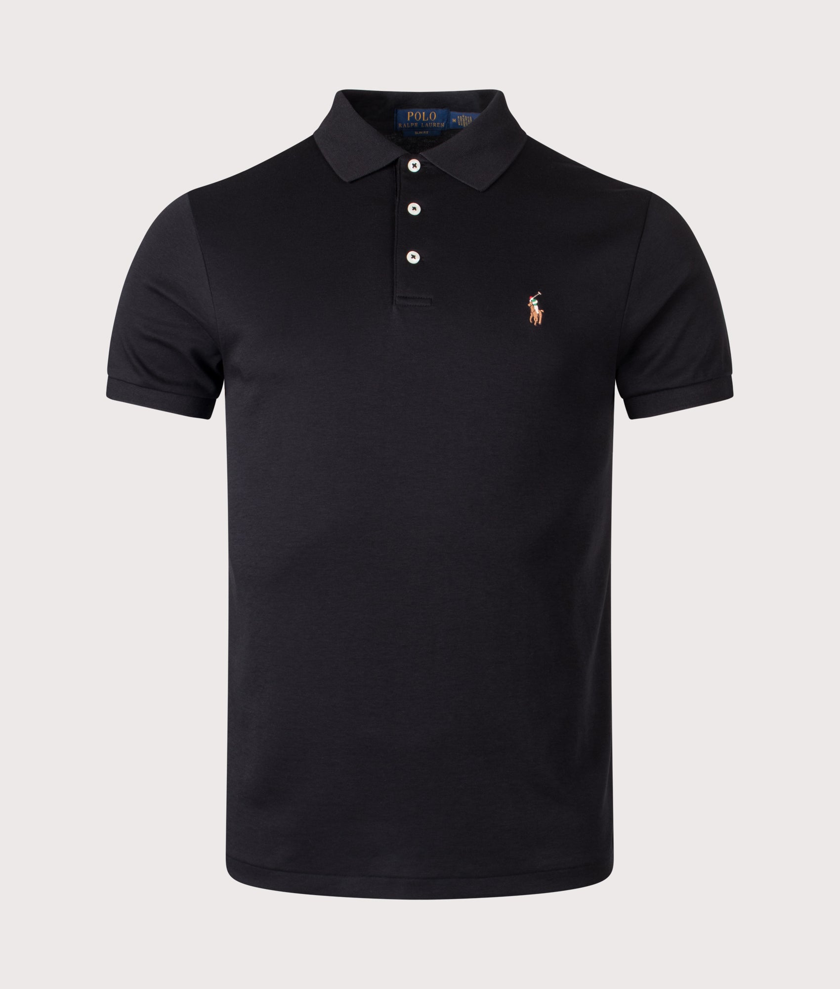Slim-Fit-Soft-Touch-Pima-Polo-Shirt-Polo-Black-Polo-Ralph-Lauren-EQVVS-front-shot