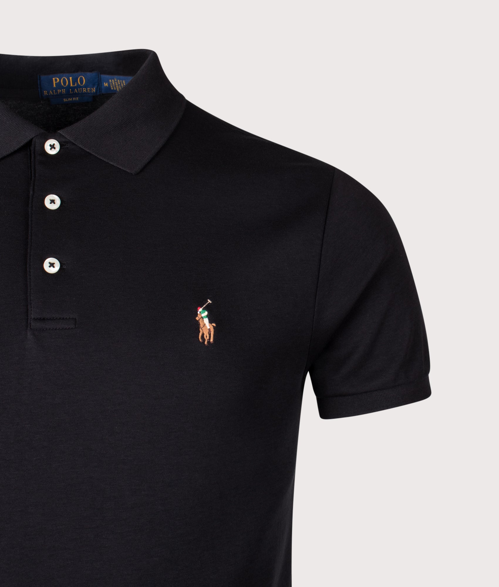 Slim-Fit-Soft-Touch-Pima-Polo-Shirt-Polo-Black-Polo-Ralph-Lauren-EQVVS-front-detail-shot