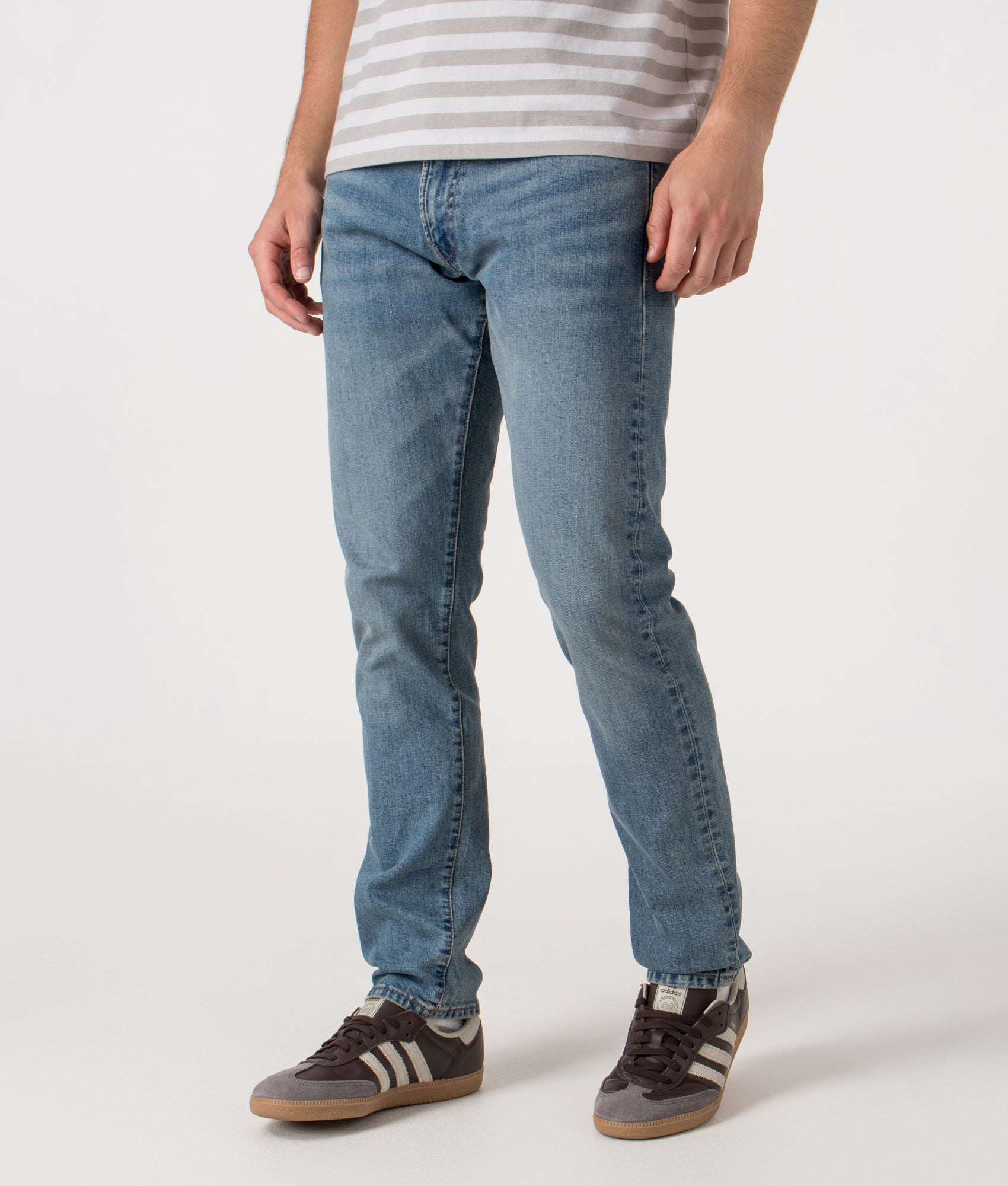 Slim Fit Sulliivan Strecth Jeans by Polo Ralph Lauren in Dixon Stretch. Shot by EQVVS. Front angled shot.