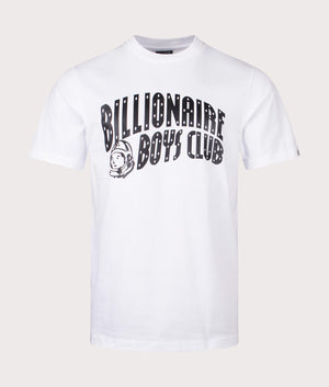 Arch Logo T-Shirt in White by Billionaires Boy Club. EQVVS Front Angle Shot.