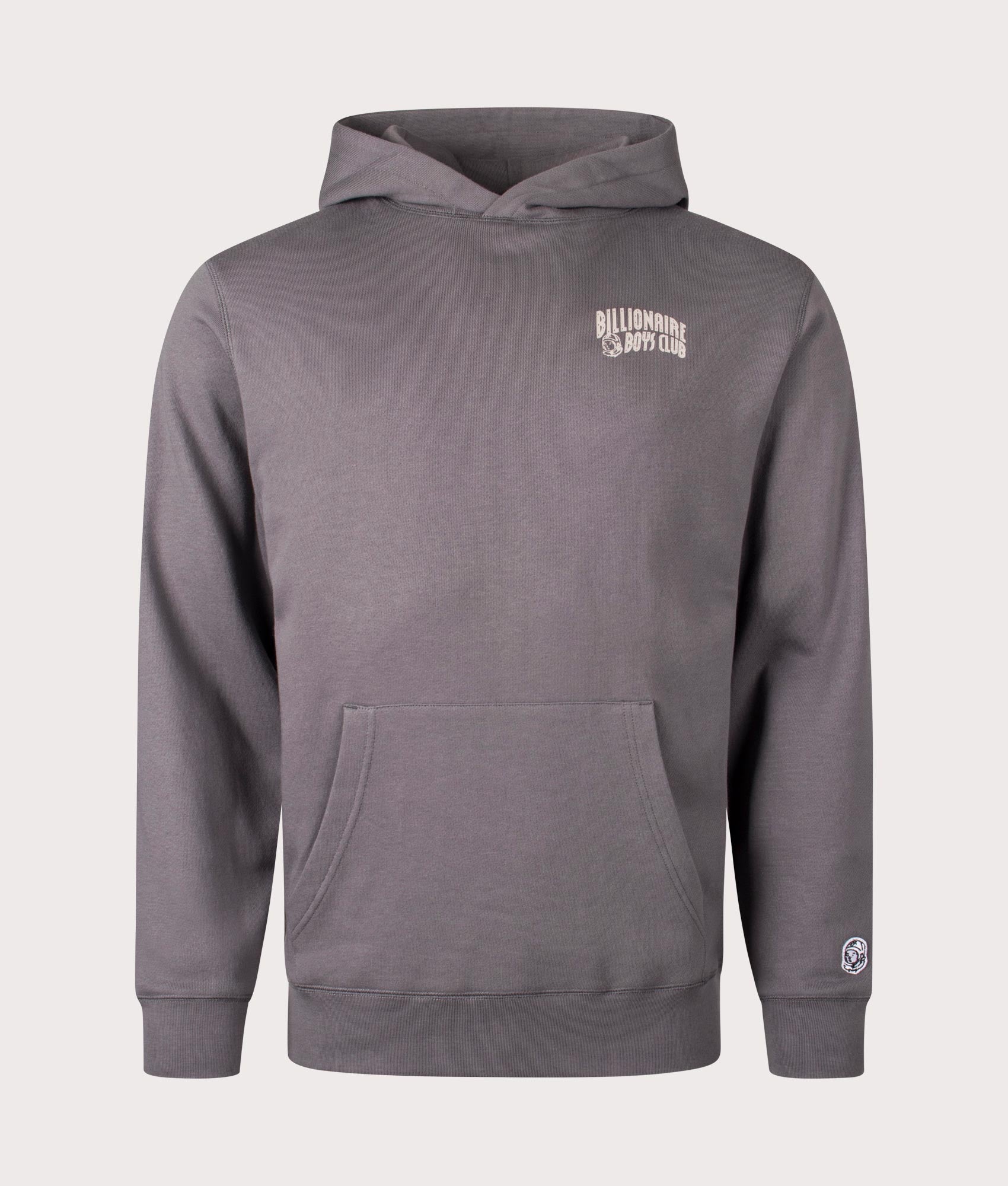Billionaire Boys Club Small Arch Logo Hoodie in Space Grey at EQVVS Front Shot
