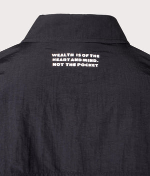 Multi Pocket Overshirt in Black by Billionaires Club. EQVVS Detail Shot.