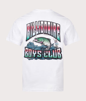 Big Catch T-Shirt in White by Billionaires Boy Club. EQVVS Back Angle Shot.
