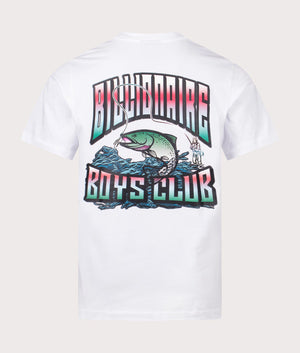 Big Catch T-Shirt in White by Billionaires Boy Club. EQVVS Back Angle Shot.