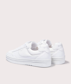 Mallet Bennet Trainers in White Made of Leather and Mesh Back Shot at EQVVS