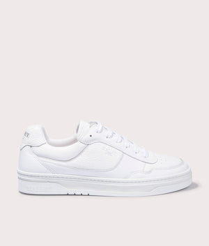 Mallet Bennet Trainers in White Made of Leather and Mesh Side Shot at EQVVS
