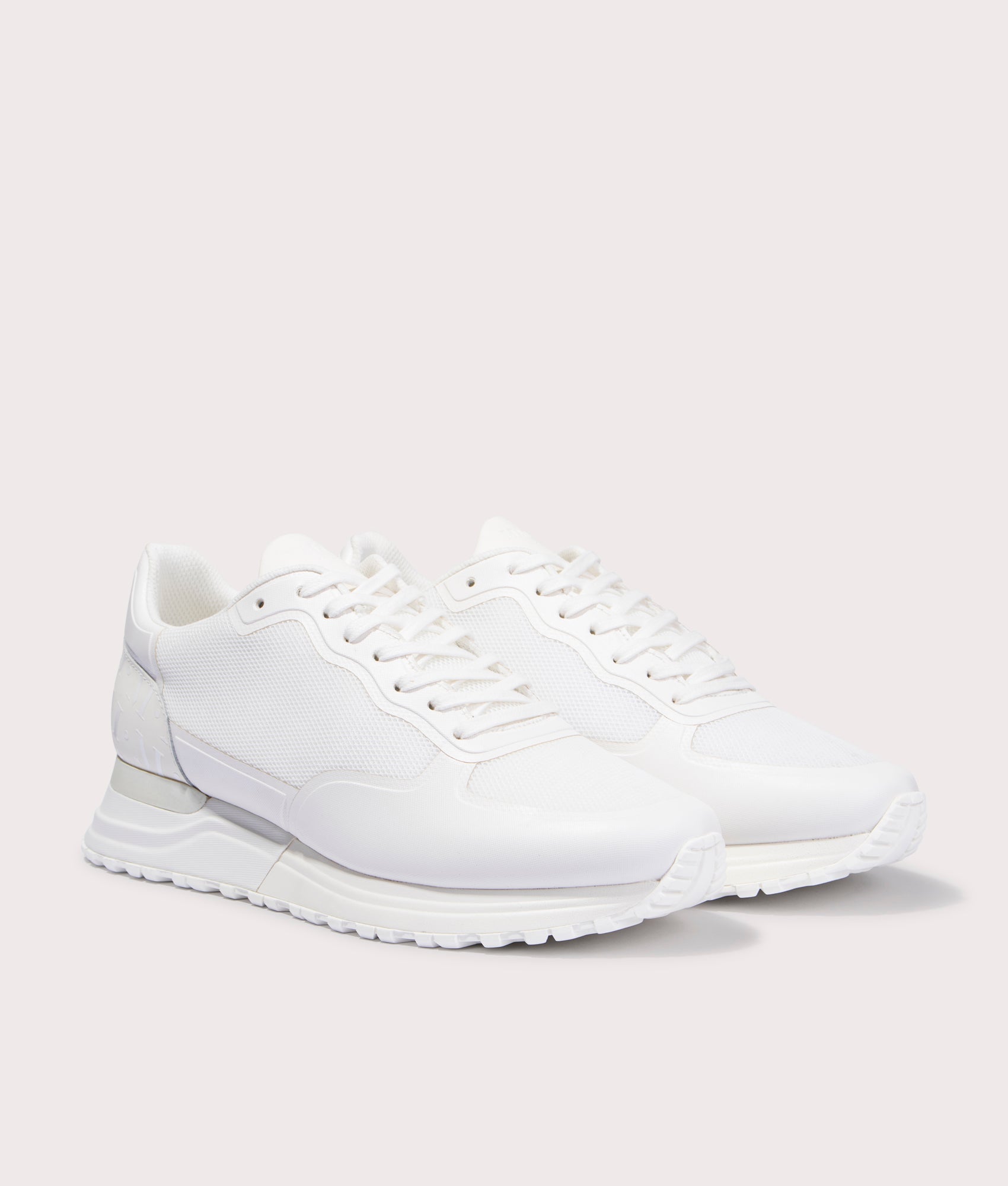 Popham-3D Fused-Mesh-Trainers-FSMWHT-White/White