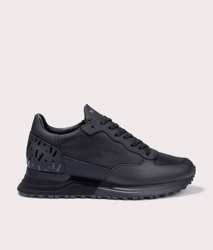 Mallet Popham Ballistic Triple Black Sneakers in Triple Black Side Shot at EQVVS