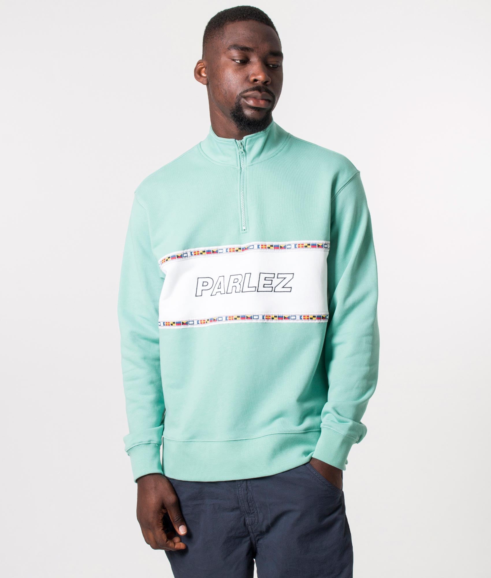 Quarter-Zip-Course-Sweatshirt-Dusty-Aqua-Parlez-EQVVS