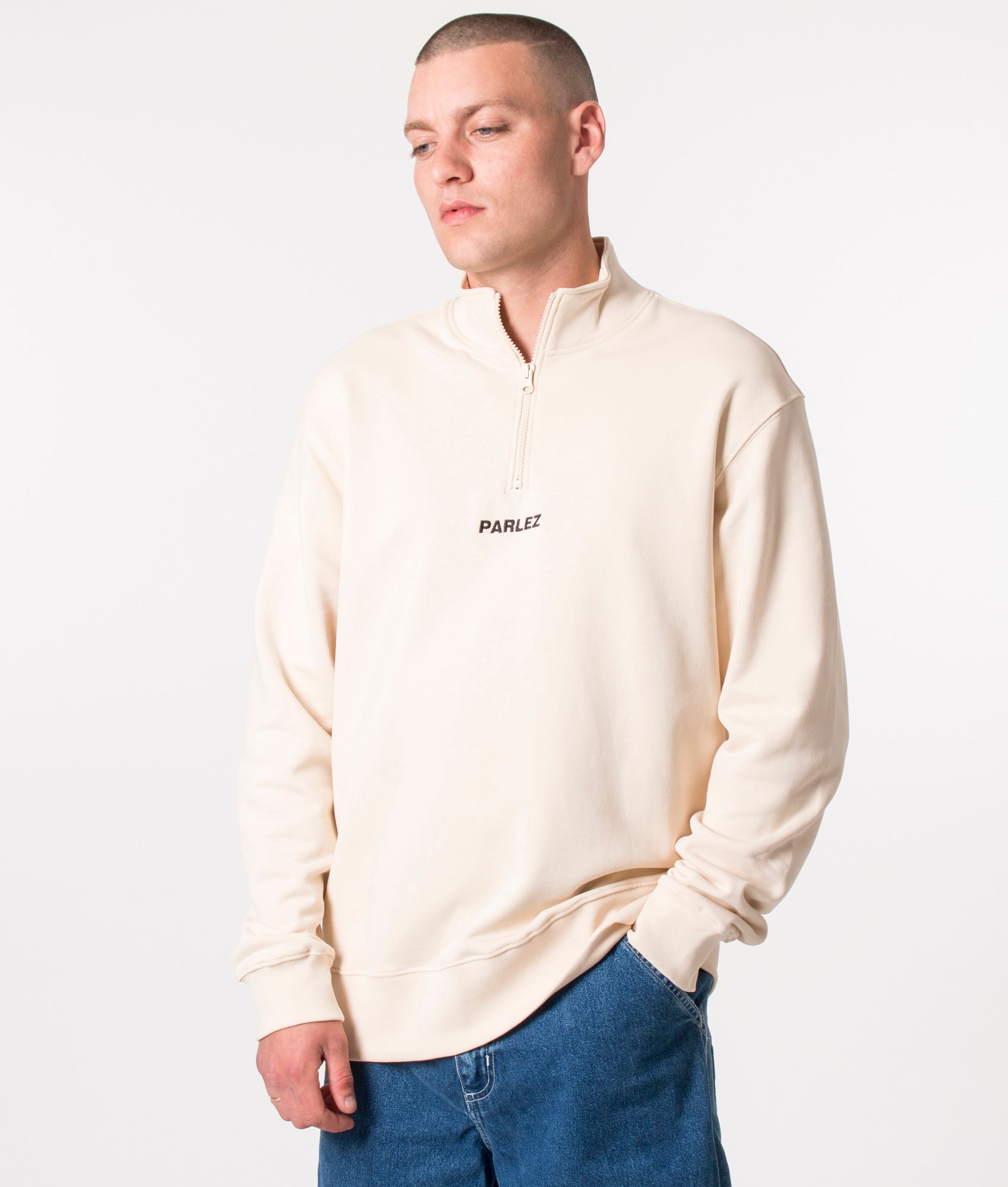 Quarter-Zip-Ladsun-Sweatshirt-Ecru-Parlez-EQVVS