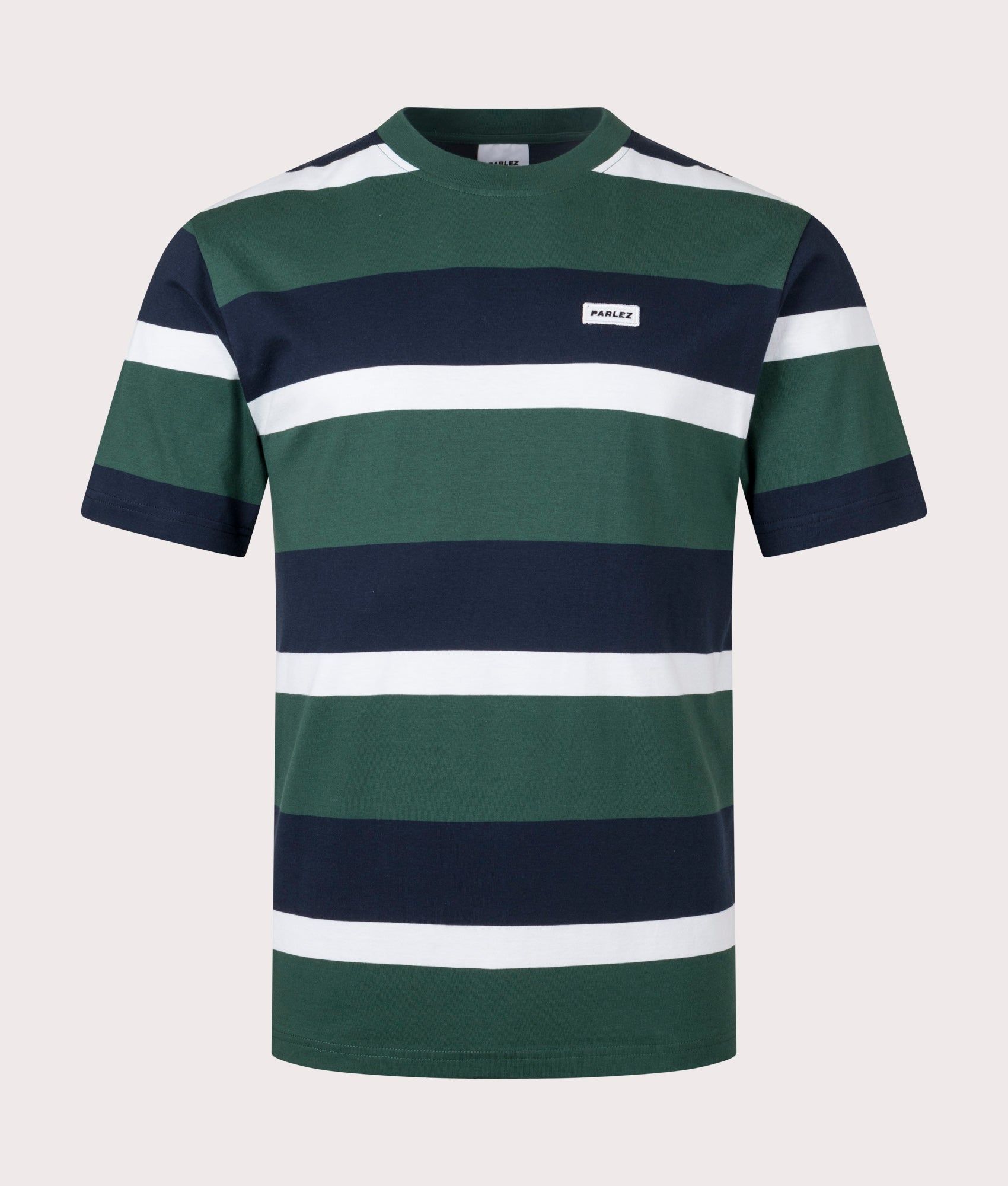 Bank-Striped-T-Shirt-Deep-Green-Parlez-EQVVS