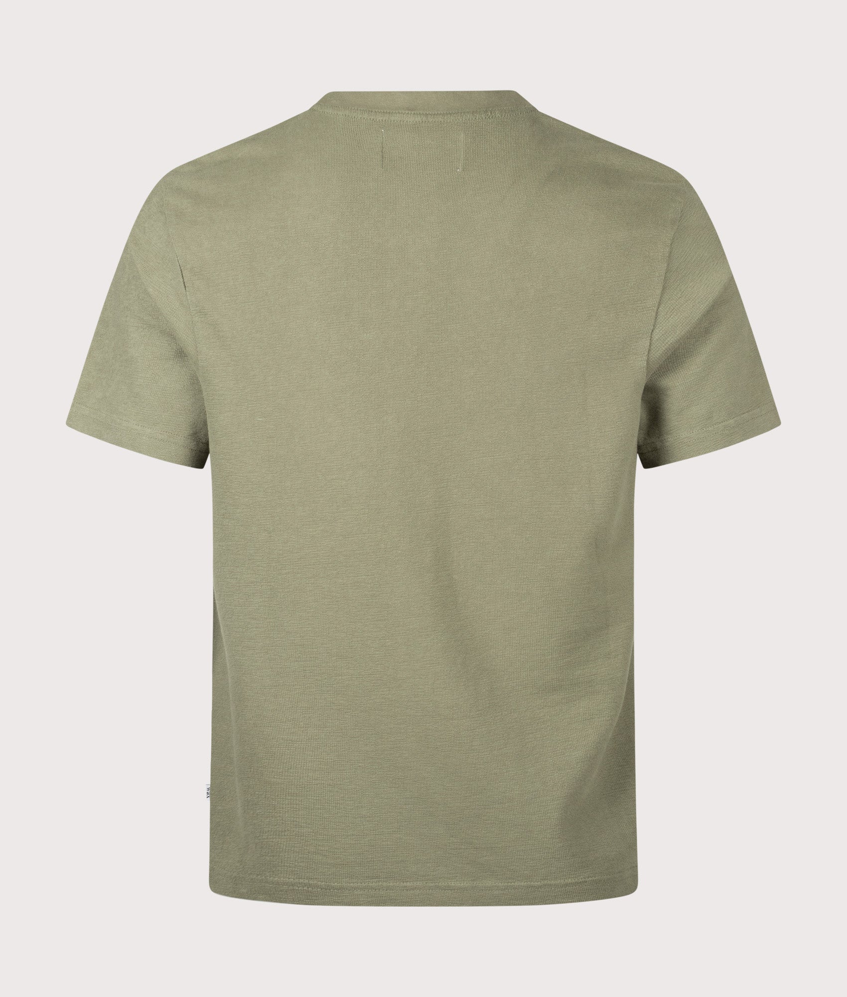 Wax London Dean Short Sleeve T-Shirt in Green at EQVVS Menswear. Back shot.