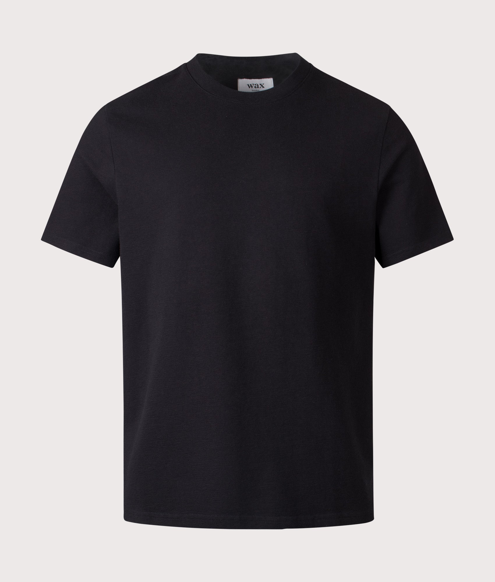 Dean T-Shirt in Black | 100% Organic Cotton | Wax London | EQVVS | Front shot 