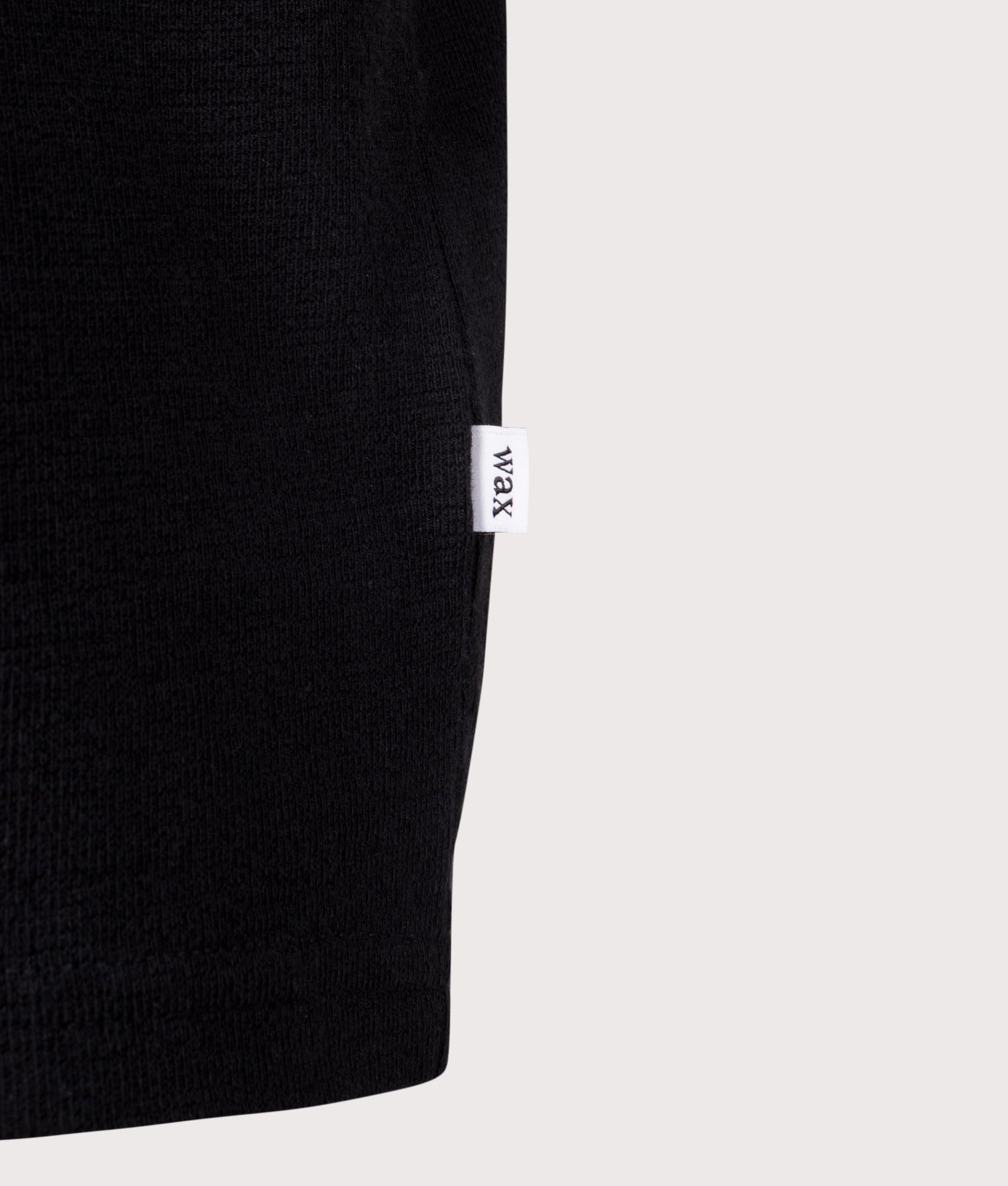 Dean T-Shirt in Black | 100% Organic Cotton | Wax London | EQVVS | Side detail shot 