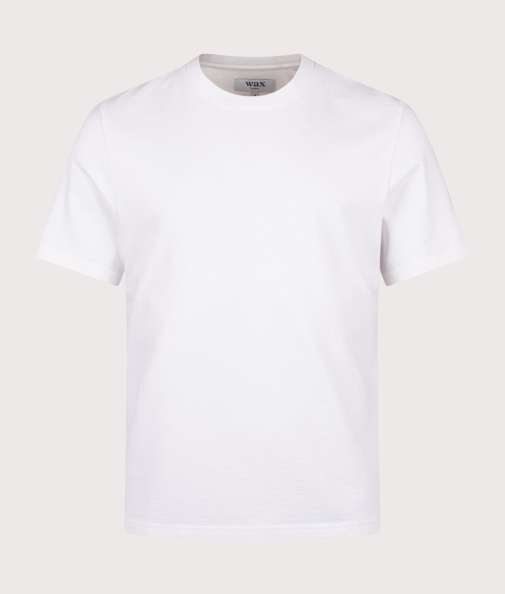 Wax London Dean Short Sleeve T-Shirt in White at EQVVS Menswear. Front shot.