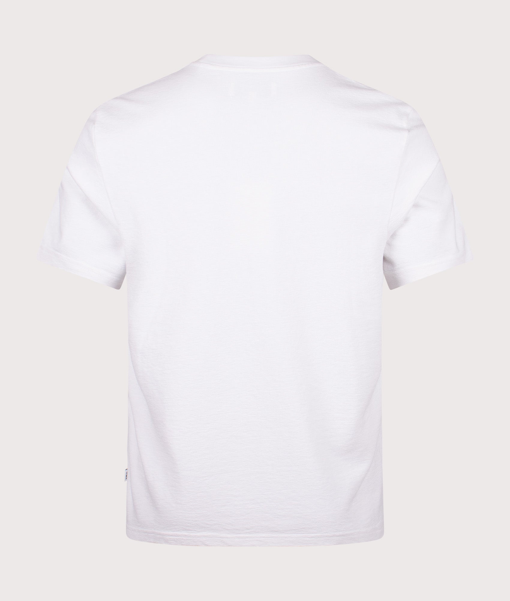 Wax London Dean Short Sleeve T-Shirt in White at EQVVS Menswear. Back shot.