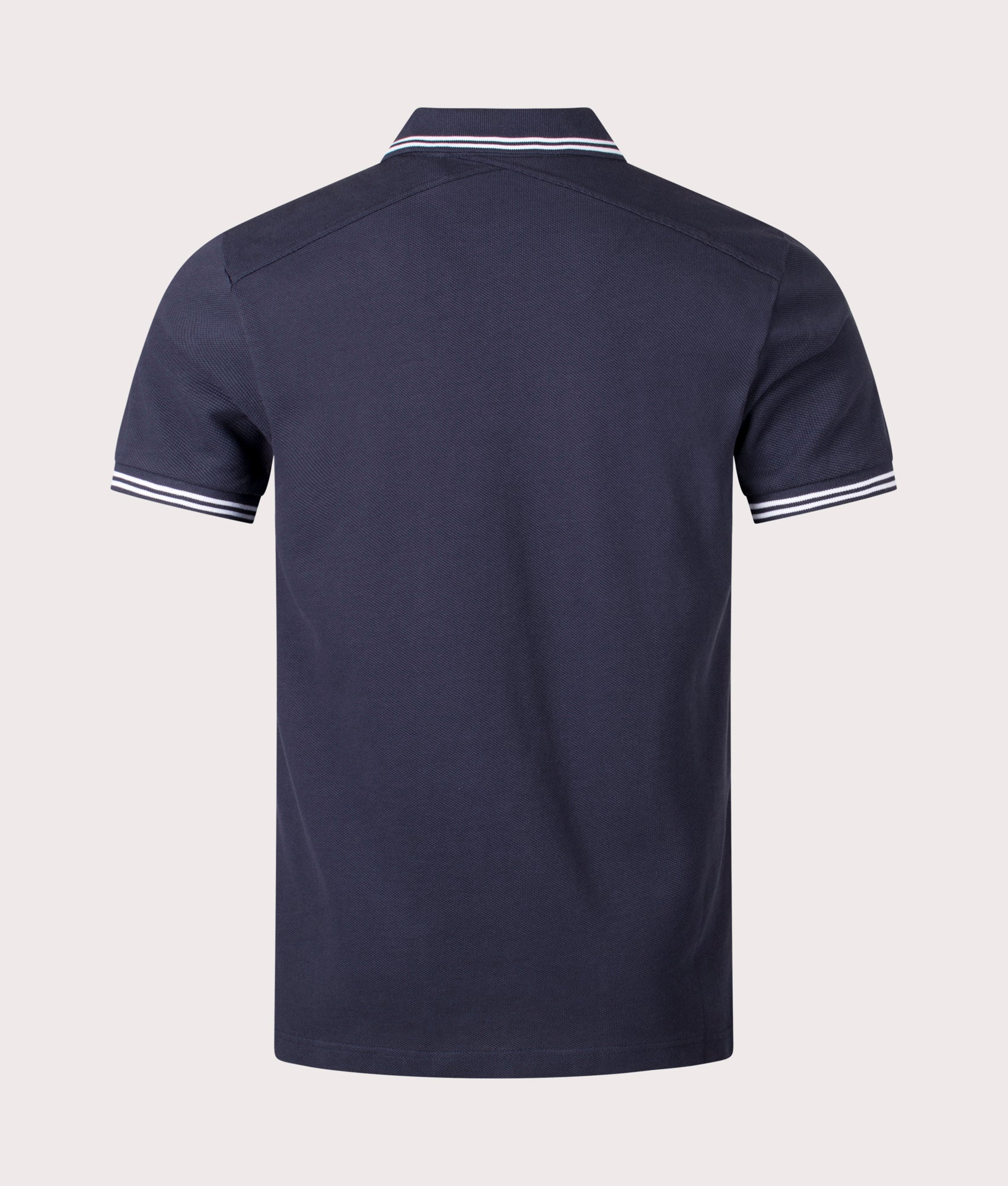 MA.Strum Double Tipped Polo Shirt in Ink Navy, 100% Cotton Back Shot at EQVVS